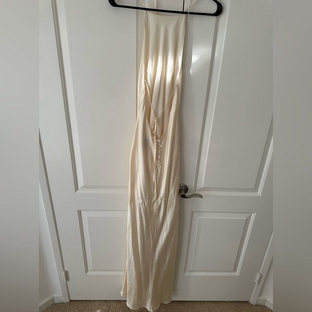 Reformation Cream Silk Maxi Dress - Picture 5 of 13